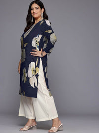 Thumbnail for Plus Size Floral Printed Georgette Kurta