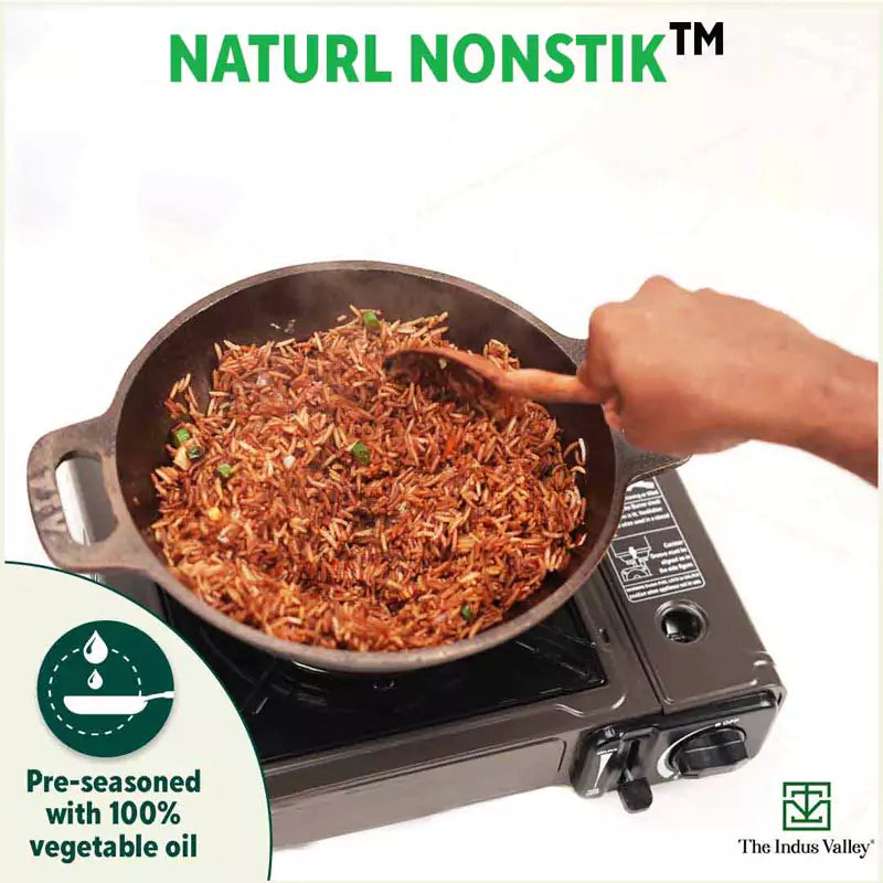 The Indus Valley Super Smooth Cast Iron Kadai,Pre