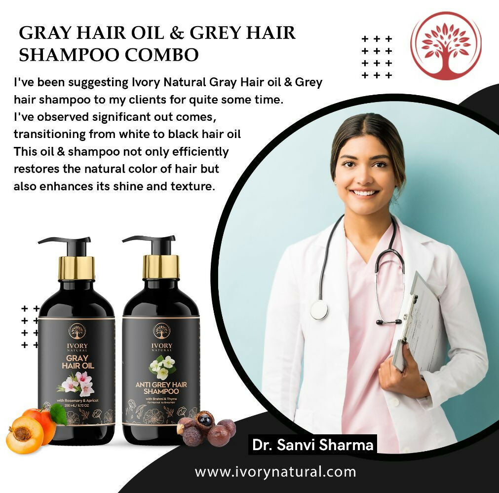 Ivory Natural Grey Combo For Hair