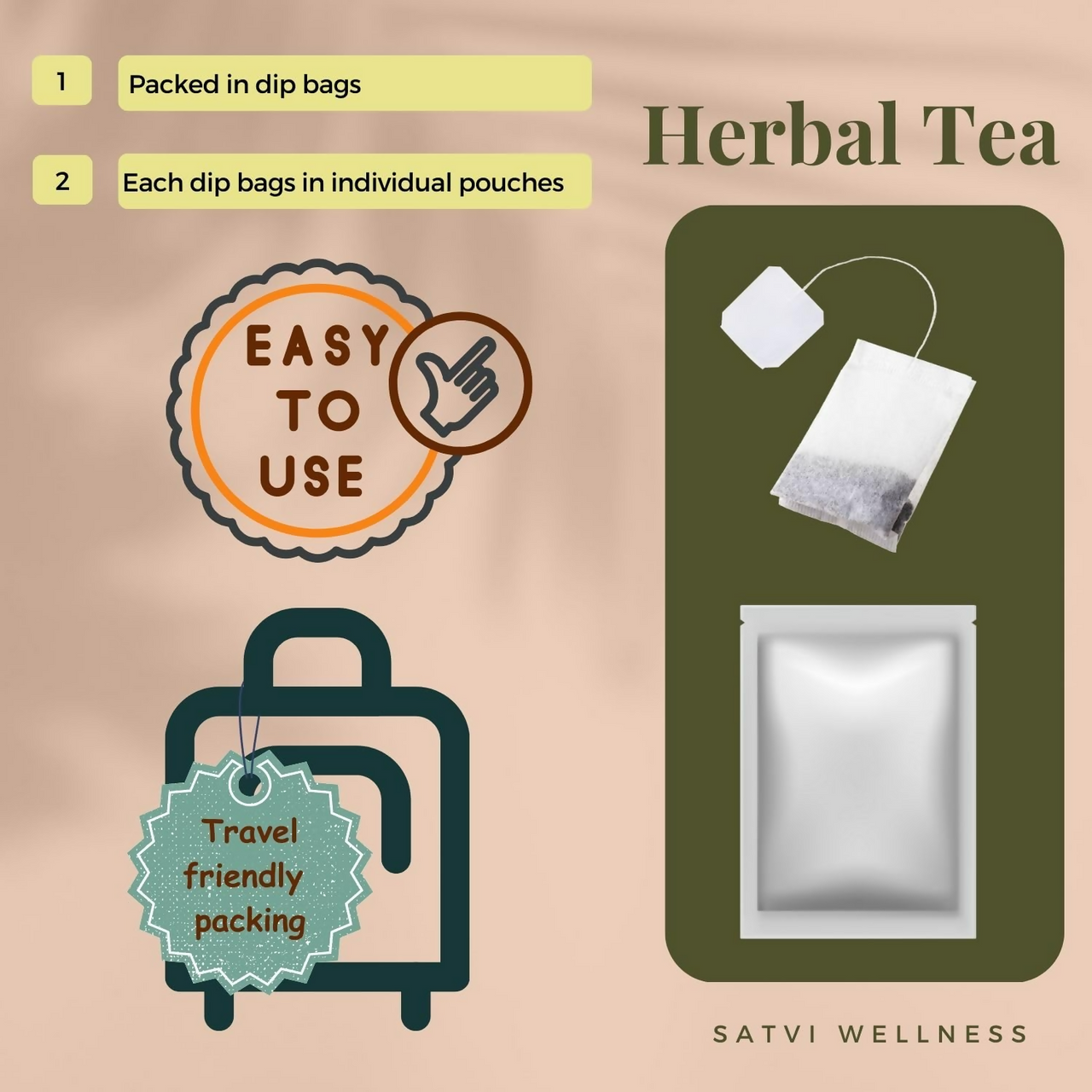 Satvi Wellness Sariva Tea Ananthamool Sariba Herbal Tea Bags