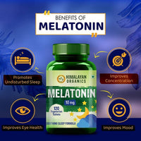 Thumbnail for Himalayan Organics Melatonin 10 mg Vegetarian Tablets