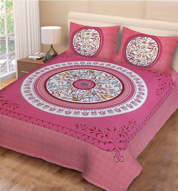 vamika-printed-cotton-pink-circleleaf-bedsheet-with-pillow-covers-(pm-circleleaf-pink