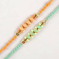 Thumbnail for Set of 2 Fancy Pastel Rakhi and Kaju Katli Box