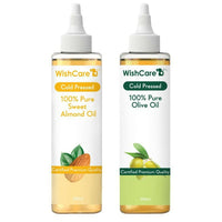 Thumbnail for wishcare-100%-pure-cold-pressed-olive-oil-&-badam-rogan-sweet-almond-oil-comb