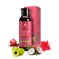 Thumbnail for avimee-herbal-javakusum-hibiscus-hair-oil-with-coconut,-amla,-pomegranate-seed-oil-&-hibiscus-extrac