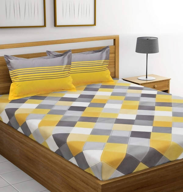 vamika-printed-cotton-yellow-&-multicolor-bedsheet-with-pillow-covers-(leoc_check_y