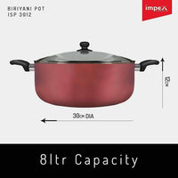 Thumbnail for Nonstick Coated Aluminium Biriyani Pot (8 Litre,30 cm)