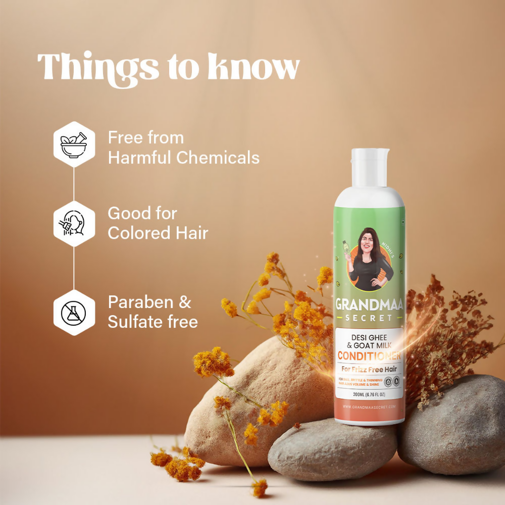 Nidhi is Grandmaa Secret Desi Ghee and Goat Milk Conditioner