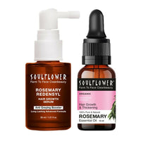 Thumbnail for soulflower-rosemary-essential-oil-&-rosemary-redensyl-hair-growth-serum-combo-for-strong-hai