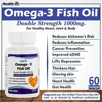 Thumbnail for Healthvit Omega 3 Fish Oil Double Strength Capsules