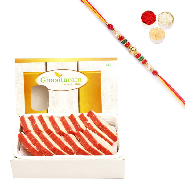ghasitaram-irish-kaju-katli-with-pearl-beads-rakh