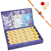 Thumbnail for ghasitaram-pure-kaju-katlis-box-with-pearl-beads-rakh