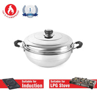 Thumbnail for Cello Stainless Steel Induction Base Idli Cooker (Idly Maker) And Multi Kadhai With 6 Plates