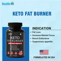 Thumbnail for Healthvit Keto Fat Burner With Garcinia, Green Tea, Green Coffee Capsules