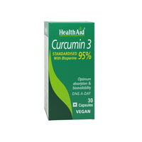 Thumbnail for HealthAid Curcumin 3 Standardised with Bioperine 95% Capsules