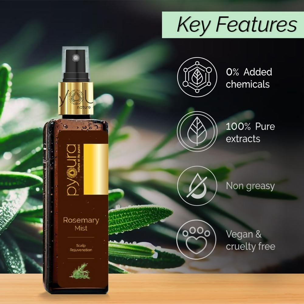 Pyoura Rosemary Water Spray For Hair Fall Control Natural Non