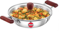 Thumbnail for hawkins-triply-stainless-steel-kadhai-with-glass-lid-26-cm-diameter-2.5-l-(ssd25g