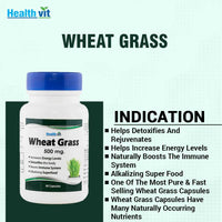 Thumbnail for Healthvit Wheat Grass Capsules