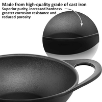 Thumbnail for Hawkins Futura Cast Iron Nonstick Kadai with Glass Lid