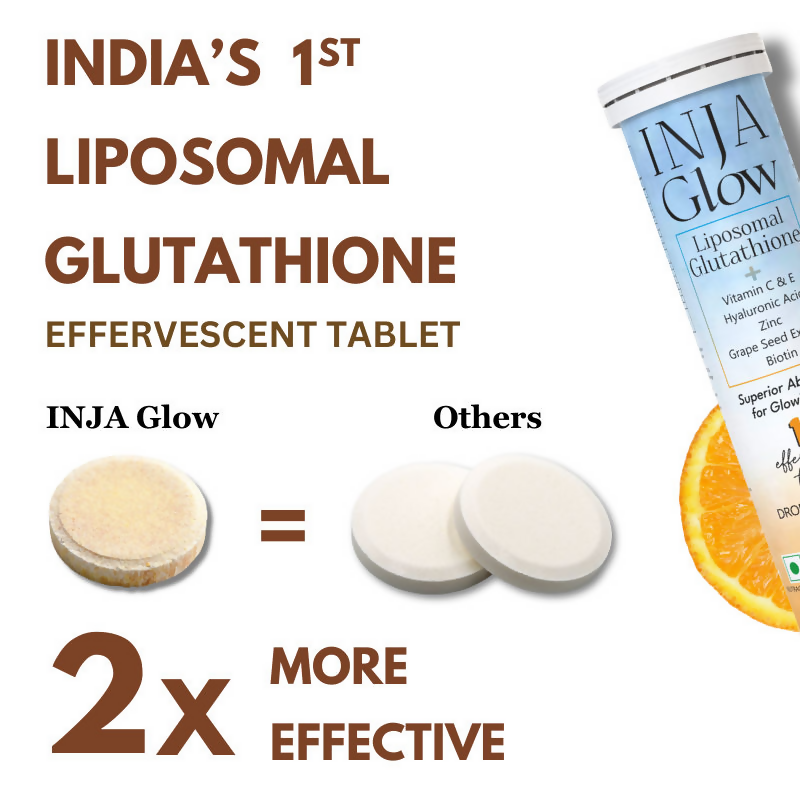Inja Glow Liposomal Glutathione Drop Fizz & Drink Effervescent Tablets