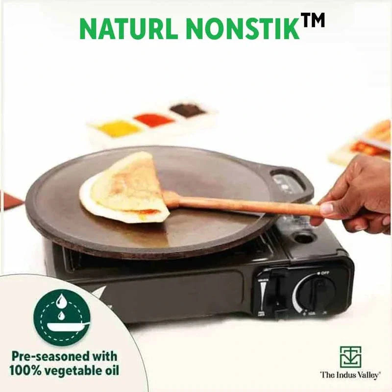 The Indus Valley Super Smooth Cast Iron Set: Frypan+ Kadai+ Tawa, Kitchen set for Home, Nonstick, 100% Pure,Toxin