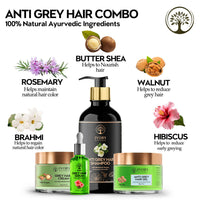 Thumbnail for Ivory Natural Grey Hair Advanced Combo (Serum, Shampoo, Cream & Gel) For Both Men & Women