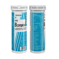 Thumbnail for HealthAid Vegan B Complex with Multivitamins & Electrolytes Mango Flavour Effervescent Tablets