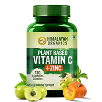 Thumbnail for Himalayan Organics Plant Based Vitamin C + Zinc Double Immune Support Vegetarian Capsules