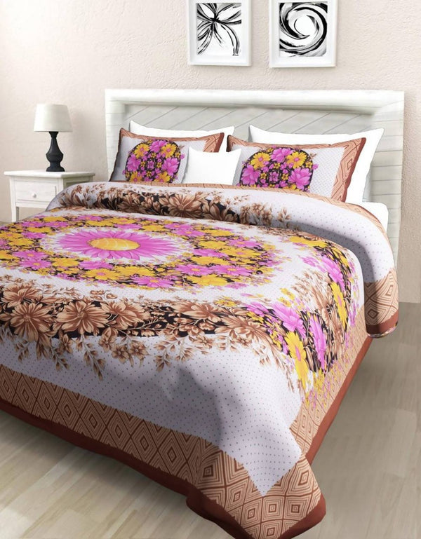 vamika-printed-cotton-brown-bedsheet-with-pillow-covers-(pm-floral-brown