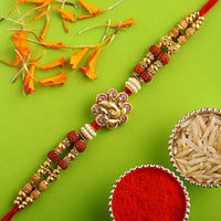 Thumbnail for Ethnic Ganesha Rakhi and Kaju Katli Box