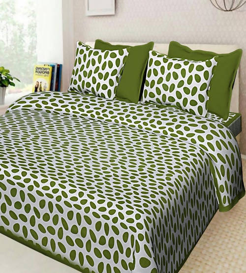 vamika-printed-cotton-green-&-white-combination-bedsheet-with-pillow-covers-(leoc_anda_g