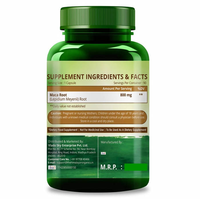 Himalayan Organics Maca Root 800 mg Vegetarian Capsules