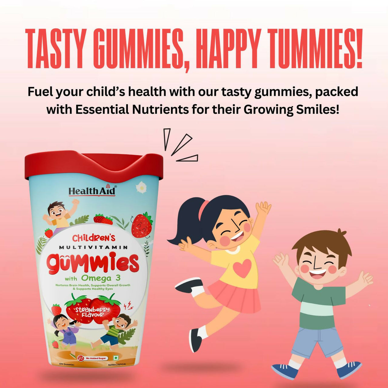 HealthAid Children is Multivitamin Gummies with Omega 3 Gummies