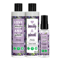 Thumbnail for love-beauty-and-planet-argan-oil-and-lavender-anti-frizz-shampoo-conditioner-&-hair-serum-comb