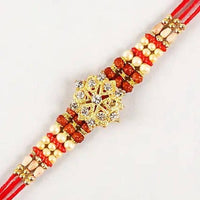 Thumbnail for Pretty Rudraksha Rakhi And Kaju Katli Box