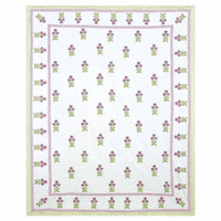 Thumbnail for Floral Hand Block Printed Double 90x108 Inches Bedspread with 2 Pillow Covers