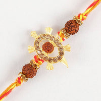Thumbnail for Rudraksha Royal Design Rakhi & Kaju Katli Box