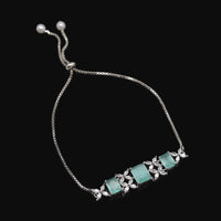 Thumbnail for pista green color american diamond bracelet (adb197pgrn)