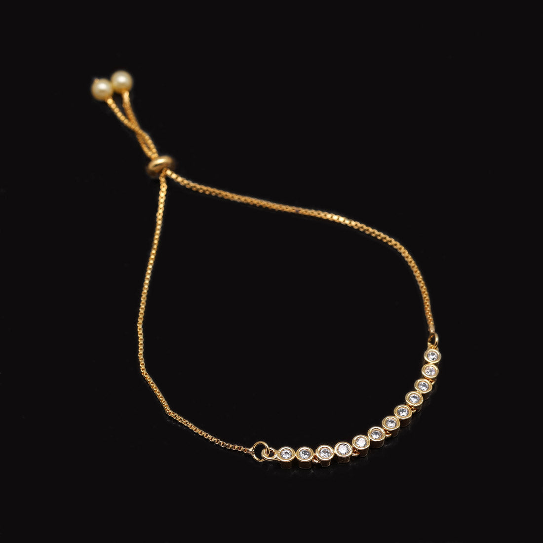 white color american diamond bracelet (adb199wht)