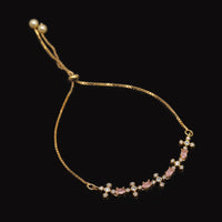Thumbnail for pink color american diamond bracelet (adb211pnk)