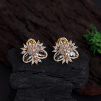 Thumbnail for white color american diamond stud earrings (ade421wht)