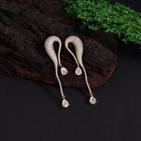 Thumbnail for white color american diamond earrings (ade445wht)