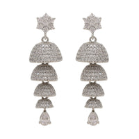 Thumbnail for silver color american diamond earrings (ade452slv)