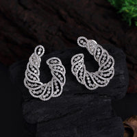 Thumbnail for silver color american diamond earrings (ade459slv)