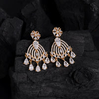 Thumbnail for white color american diamond earrings (ade494wht)