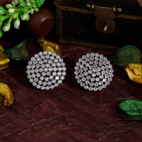 Thumbnail for silver color american diamond earrings (ade495slv)