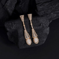 Thumbnail for white color american diamond earrings (ade498wht)