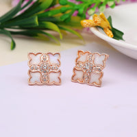 Thumbnail for white color stone earrings (ade528wht)