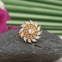 Thumbnail for white color american diamond finger ring (adr515wht)