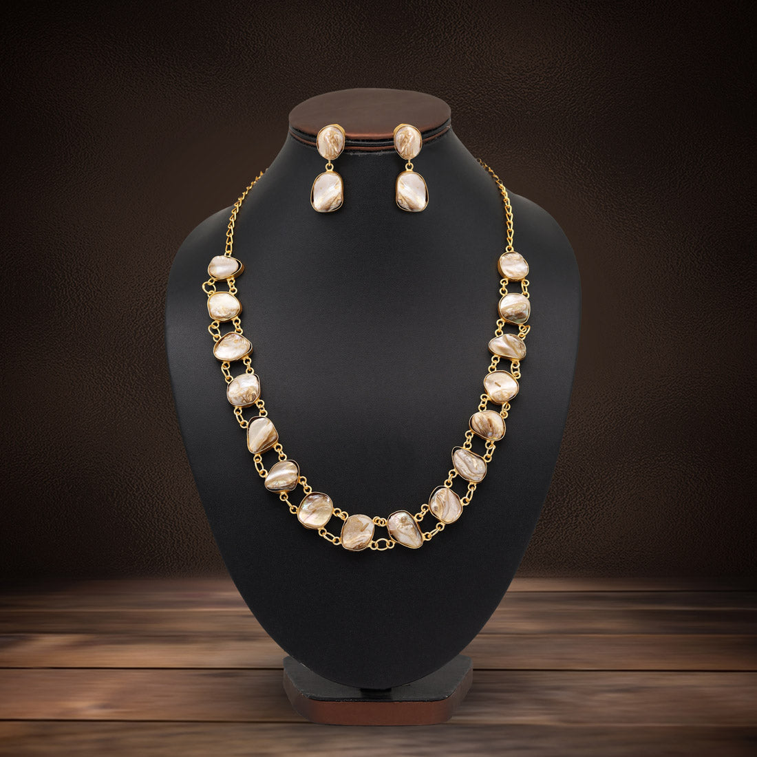 white color amrapali necklace set (ampn145wht)
